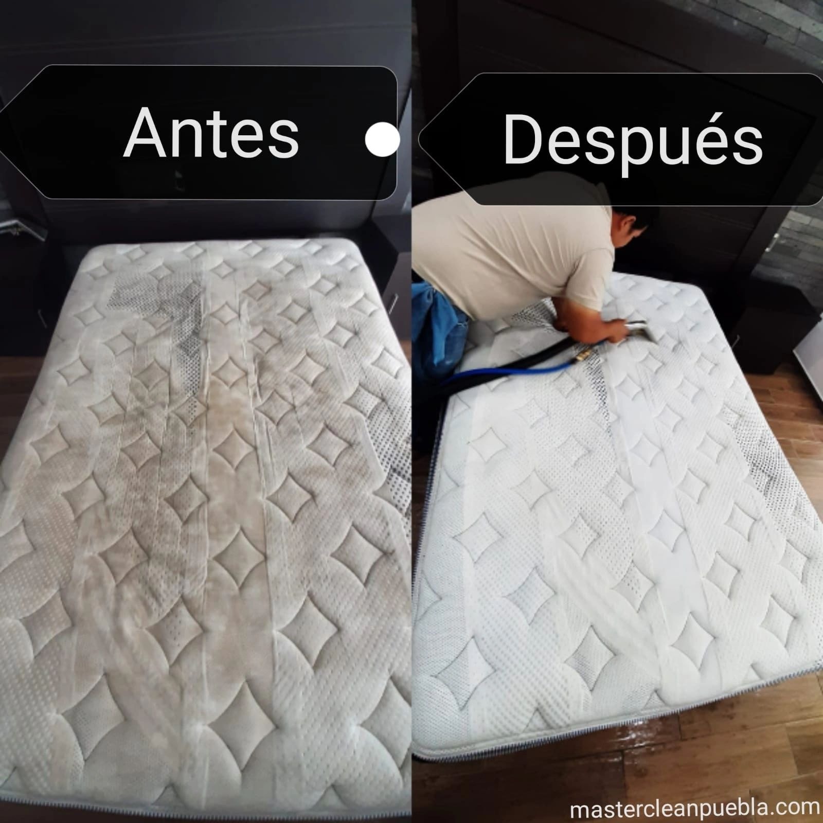 Antes y después — colchón