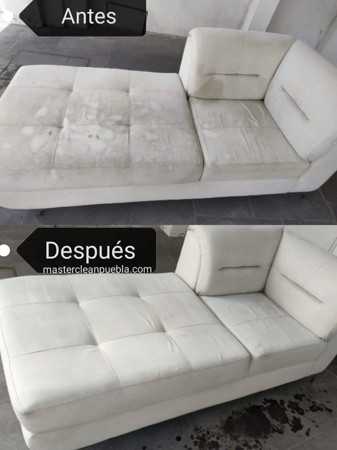 Antes y después — sofá