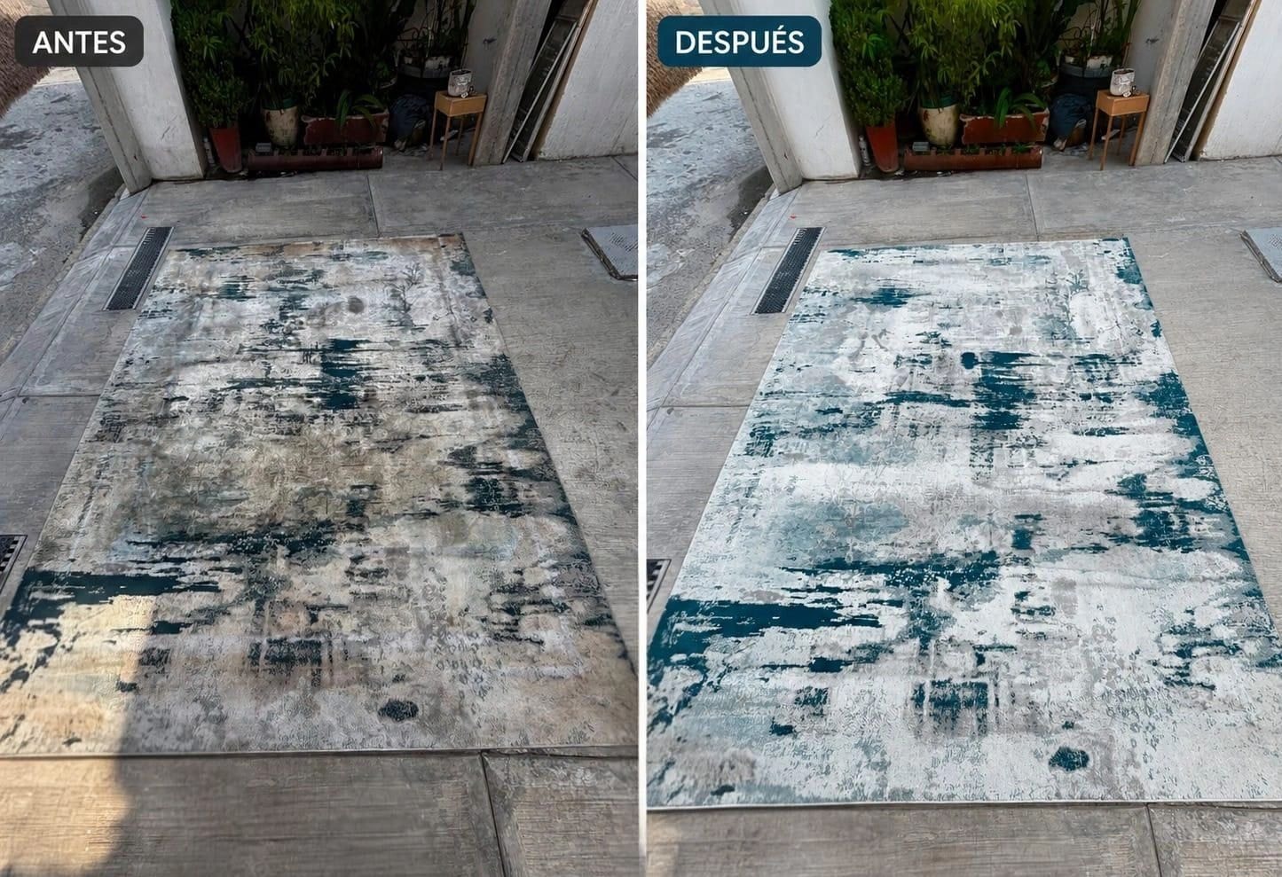 Antes y después — tapete